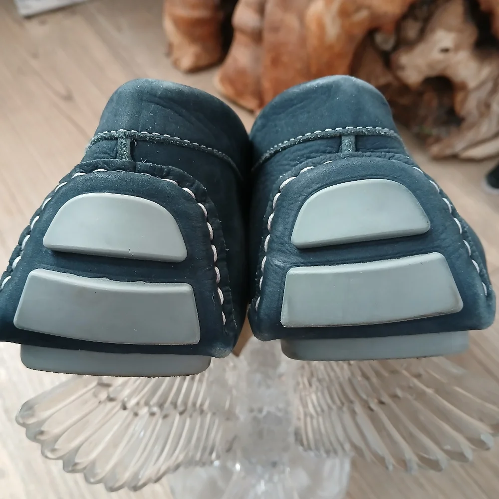 Nordstroms Men’s Size 13 M Blue Leather Horsebit Driving Loafers Moc Toe Shoes